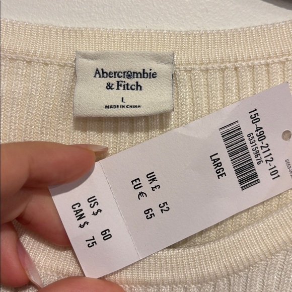 Abercrombie & Fitch Cream Long Sleeve Top - Picture 4 of 10